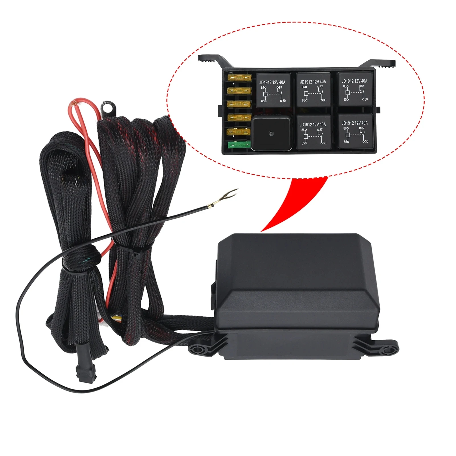 New 6 Gang Switch Panel 7 Colors Adjust LED Circuit Control Relay System Box Slim Touch Control Panel for Boat Jeep UTV Caravan