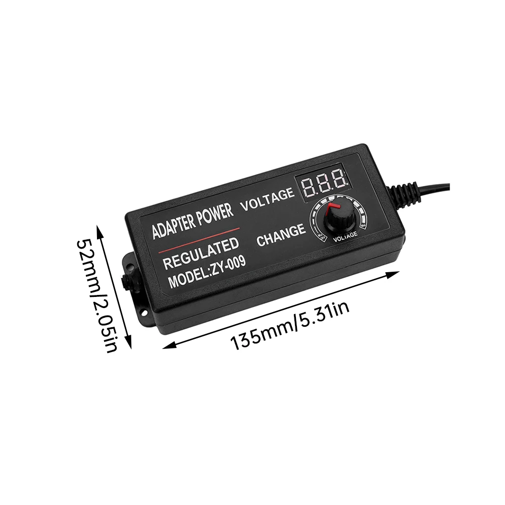 AC100-240V to DC 3V 5V 6V 9V 12V 15V 18V 24V 3A 5A Adjustable Power Supply Adapter High Power Display Switching Power Supply