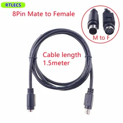 5Pcs Circular MINI Din Connector 8 Pin Plug to Receptalce Male Female Adapter Cable Conventer PLC Shielded Wires