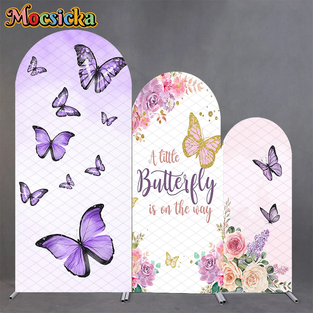 

Mocsicka Butterfly Arch Covers Backdrop Double-Faced Wedding Birthday Arched Background Flower Decorations 2025 Studio Photocall