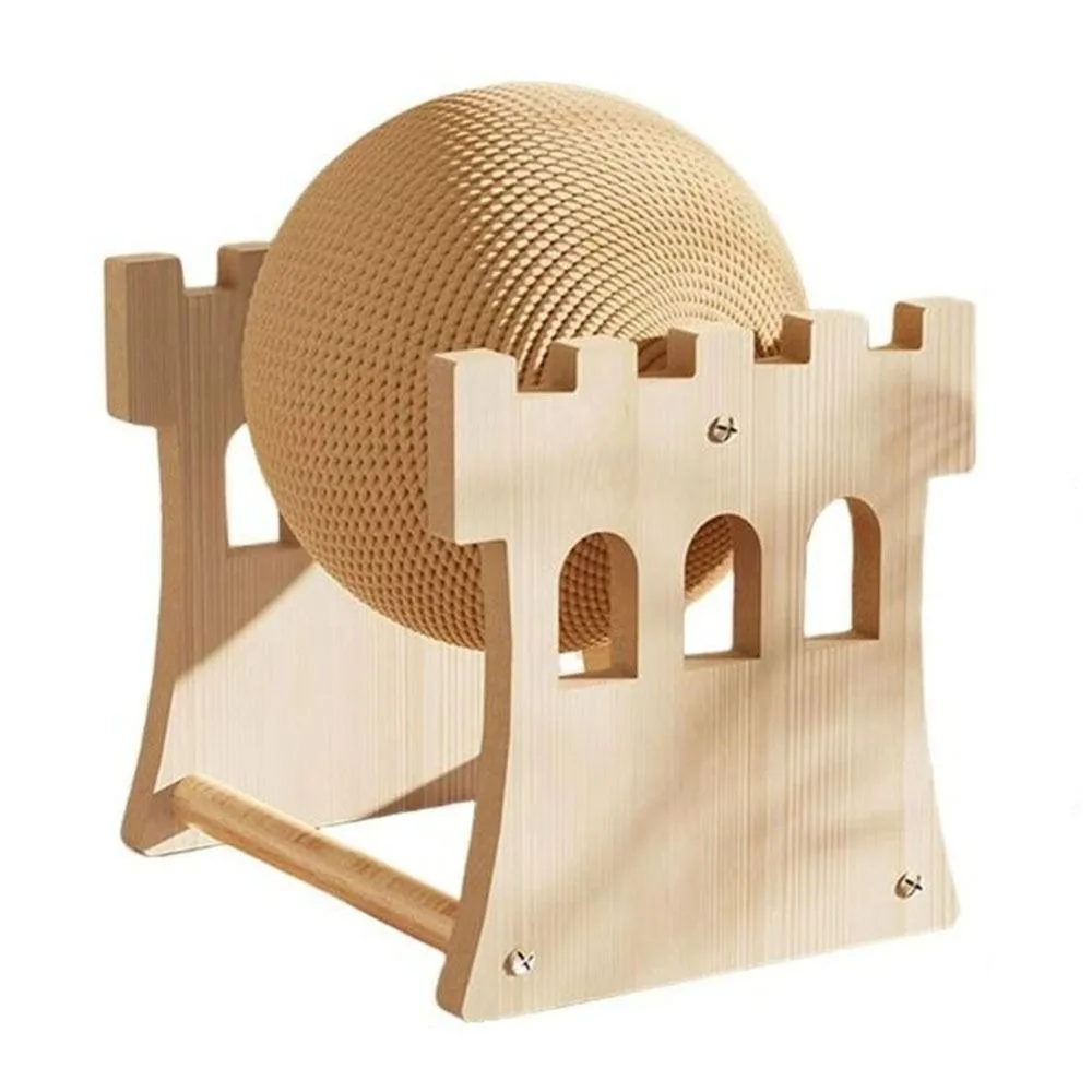 

Интерактивный мяч-когтеточка из сизалевого каната для кошек, деревянная доска для заточки когтей, износостойкая и устойчивая когтеточка для котят