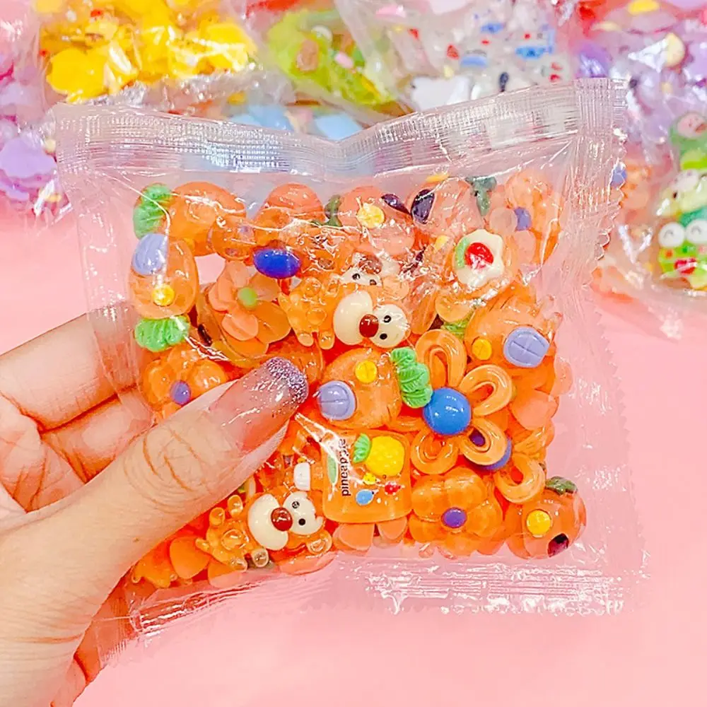 Cute DIY Resin Charms Accessories Guka Sealed Bag Cream Glue Cartoon Material Pack