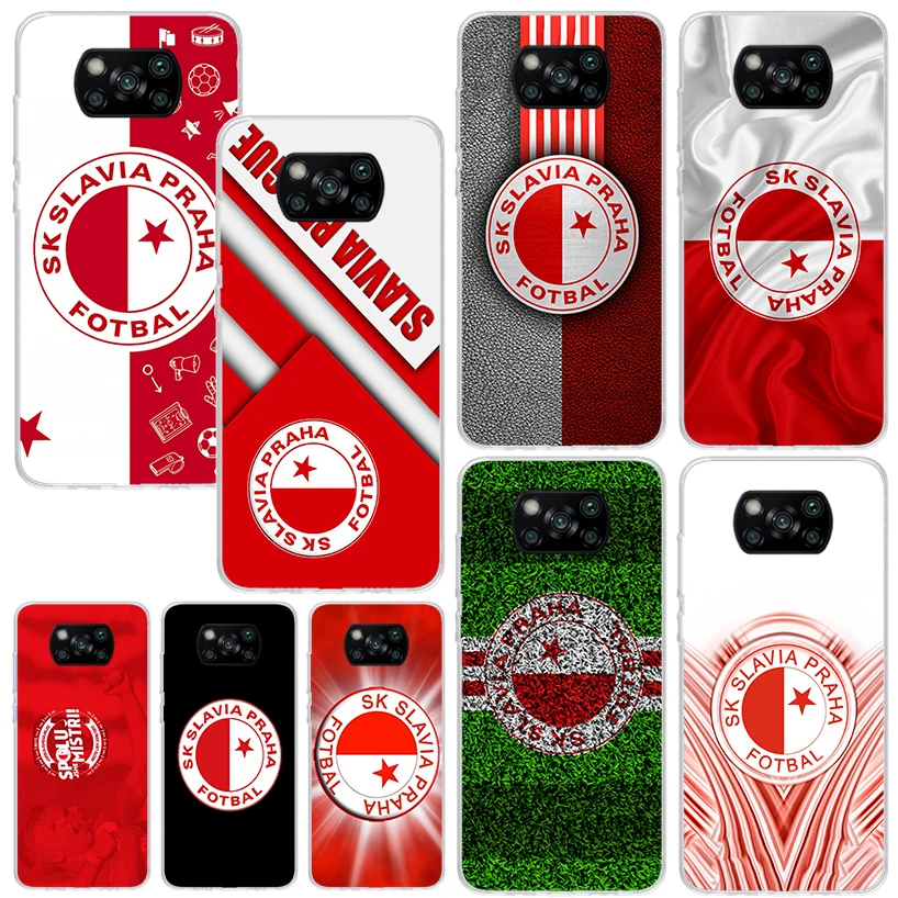 Sk Slavia Praha Czech Republic Phone Case For Xiaomi Poco X6 X5 X4 X3 Nfc F6 F5 Pro F4 Gt F3 F2 F1 M5S M4 M3 Art Fundas Back Cov