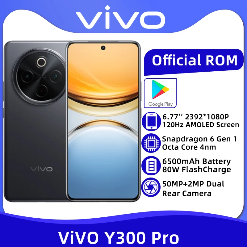 VIVO Y300 Pro 5G Snapdragon 6 Gen 1 Octa Core 6.77