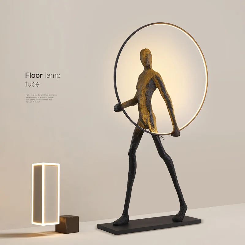 Figuur Art Sculptuur Designer Vloerlamp Hotel Hal Woonkamer Lobby Villa Grote Staande Licht Creatieve Decoratie Verlichten