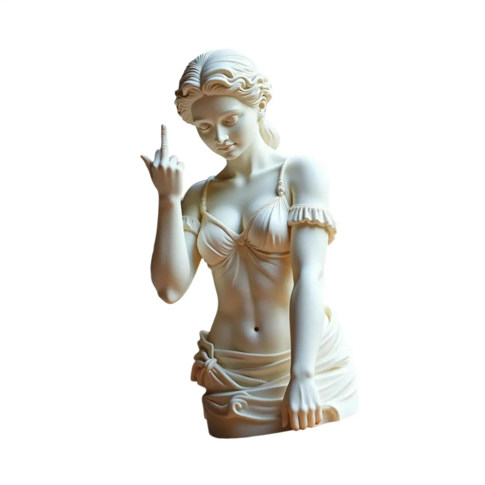 Hand Carved Venus Attitude Resin Statue Greek Roman Mythology Figurine Luxury Decoration for Bedroom Cabinet