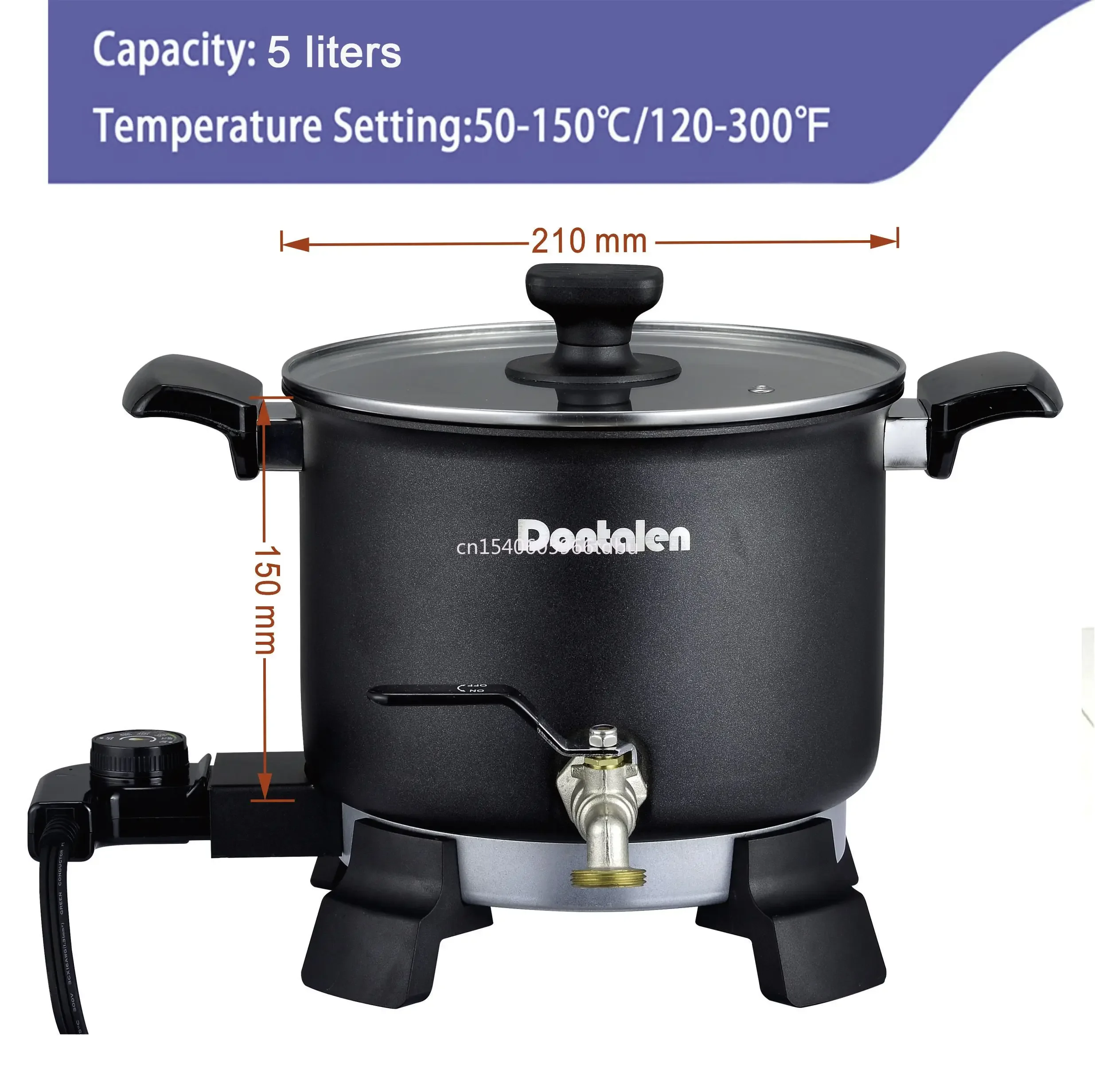 Pot Electric Candle Machine Wax Melter for Candle Making Dontalen 5L Non-Stick Candle Melting