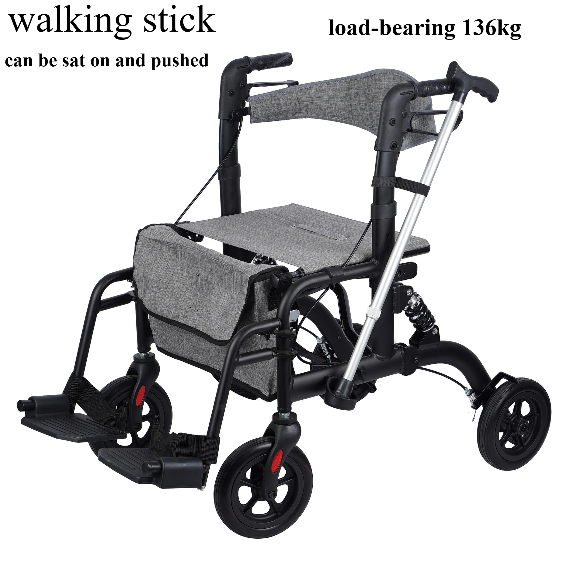 

Elderly walker assisted walking special wheelchair hand push scooter can be pushed and sat