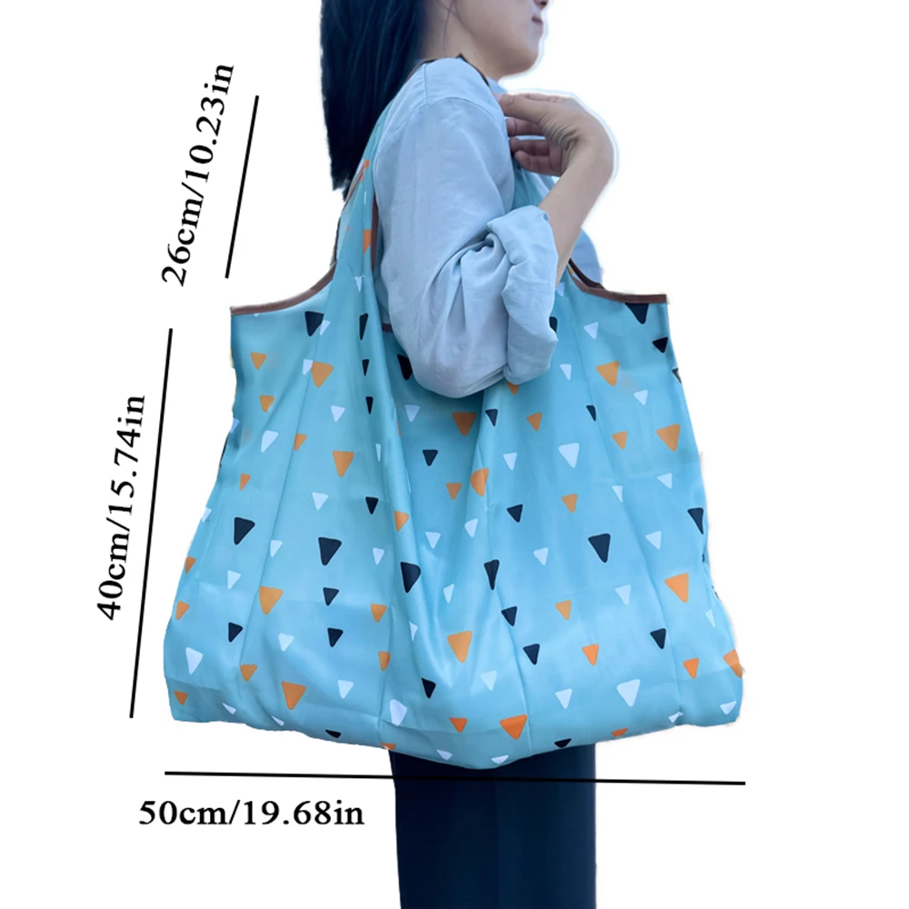 Printed Shopping Pouch Takeaway Bag Shopping Bag Eco Bag Grocery Bag Shopping Bag Handbag Foldable Large Capacity Waterproof