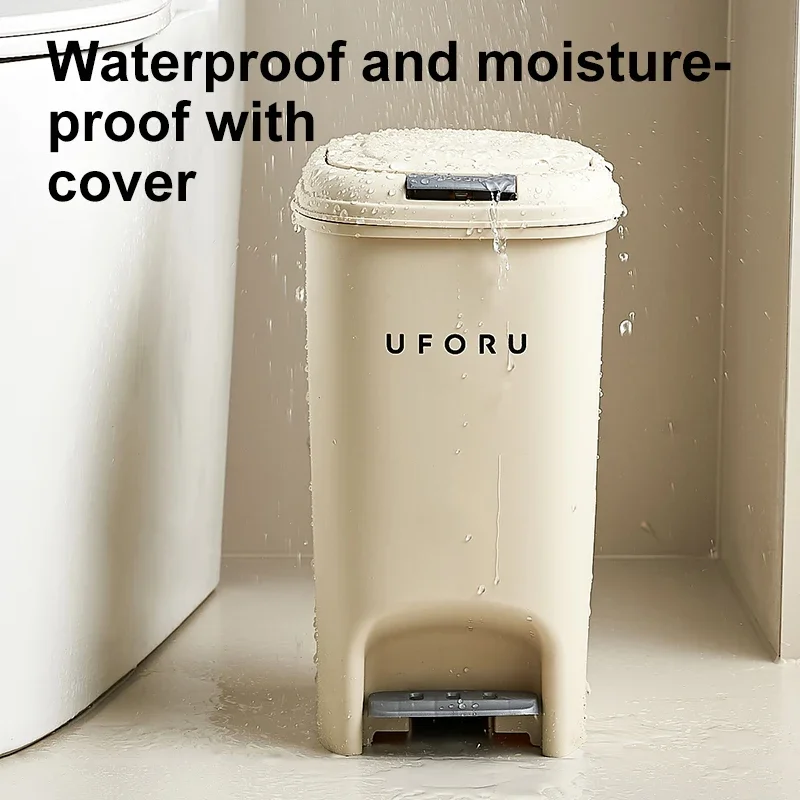 علب قمامة جديدة ذات سعة كبيرة للمطابخ المنزلية، وأغطية تعمل يدويًا أو تعمل بالقدم لغرف المعيشة والحمامات
