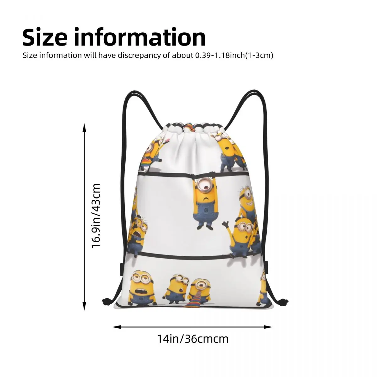 مخصص M- التوابع الرباط أكياس الرجال النساء طوي الرياضة الصالة الرياضية Sackpack لطيف الرسوم المتحركة التدريب تخزين الظهر