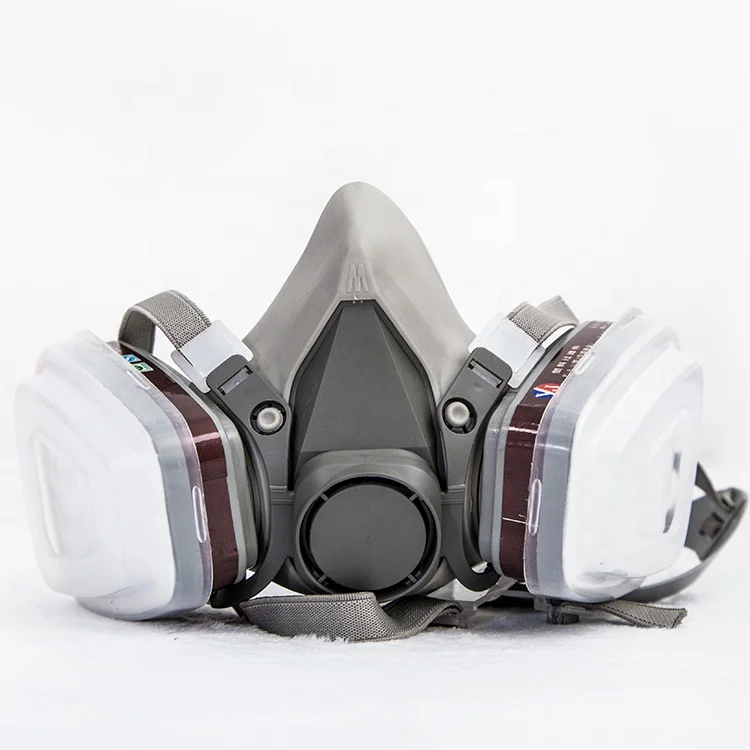 

10pcsYuanjian M 101 EN 143 CE Certified Reusable Gray Silicone A nti-G as Vapor Protection Adult Size Welding Respirator