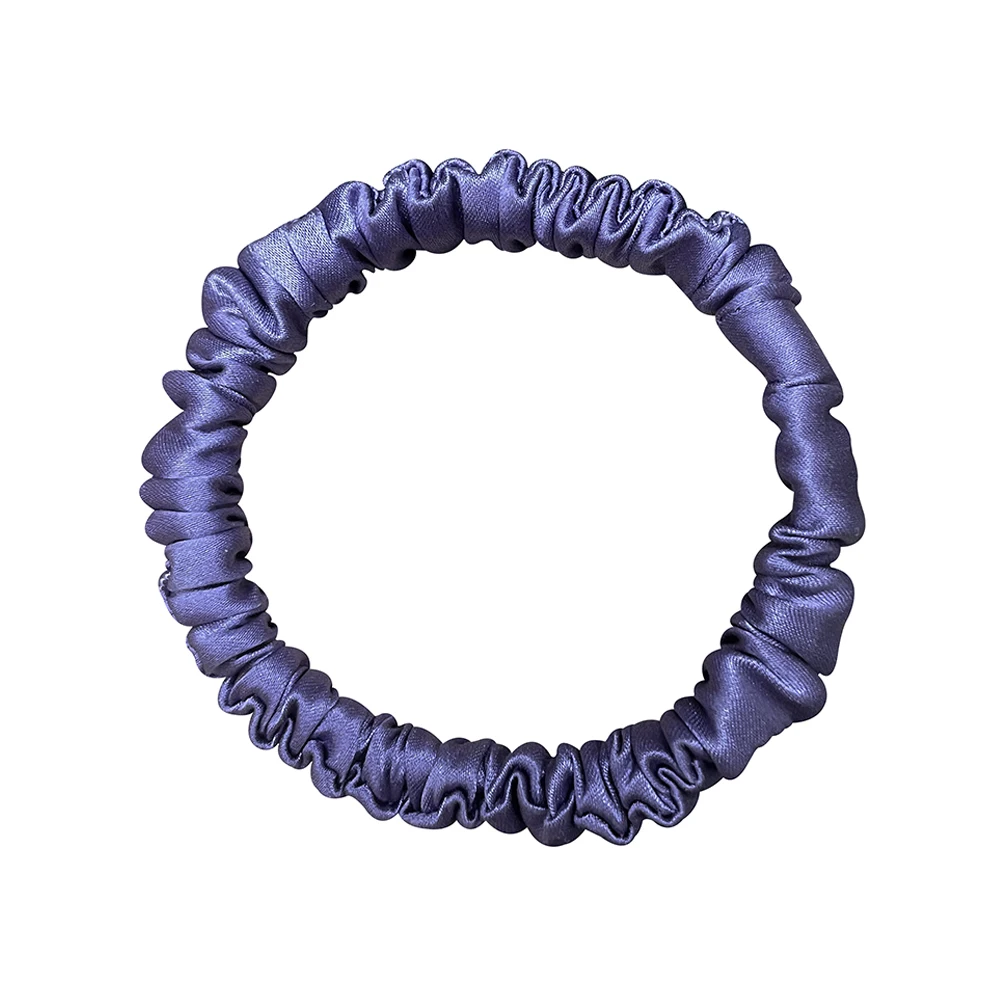 100% Echte Moerbei Zijde Scrunchies Haarbanden Banden Gom Elastiek Paardenstaart Houders Pure Kleur Voor Vrouwen Meisjes 22 Mama 1Cm