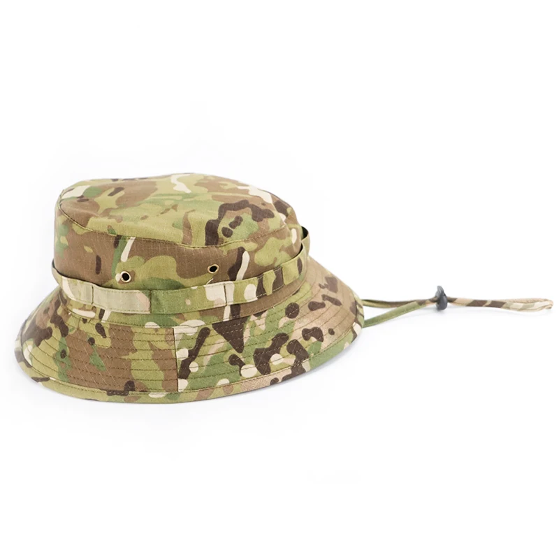 Herren Panama Hut Fischerhut Taktischer Sonnenschutz Tarnfarben Outdoor Reise Klettern Angeln Kappe Training Strand Herren Wanderhut – Detail 14