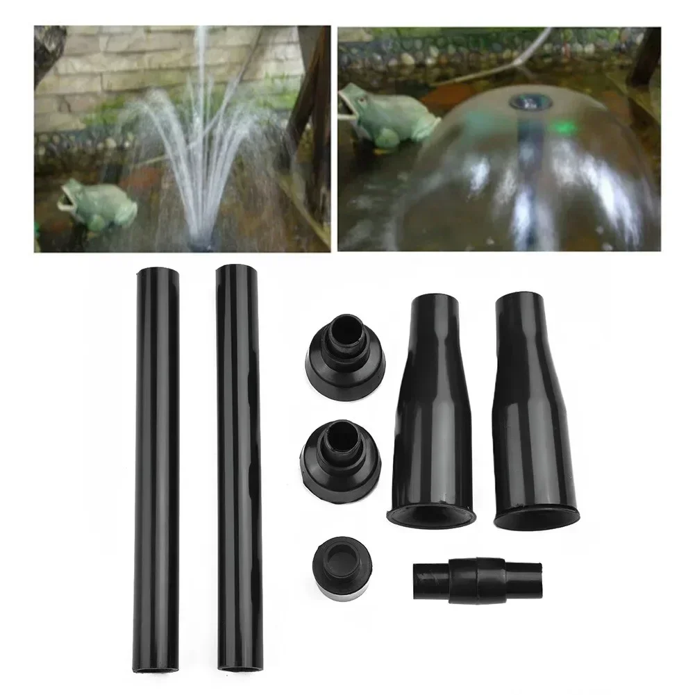 Tubes Nozzle Head Multifunctional Plastic Pool Set Sprinklers Tip Watering 8pcs Black Fountain Durable Practical