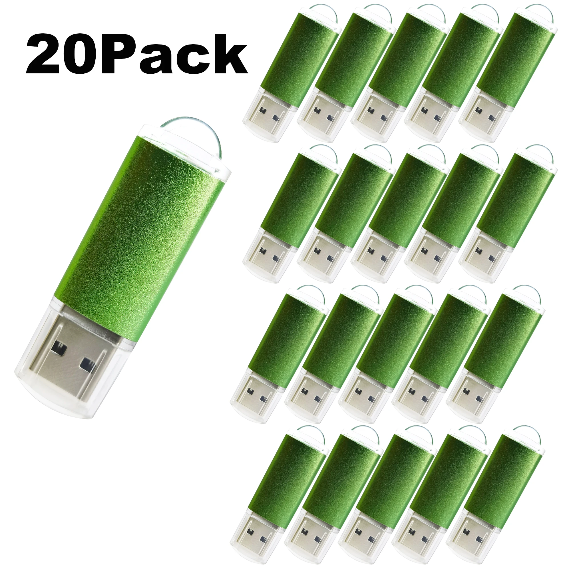 20pcs Metal USB 2.0 USB Flash Drives 64GB Five Color Pen Drive 32GB Gifts for Business Memory Stick 16GB Creative U Disk 8GB 4GB