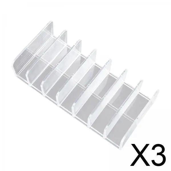 

Прозрачный пластиковый органайзер для макияжа, 7-слотовый ящик для хранения косметики для комода и столешниц в ванной комнате