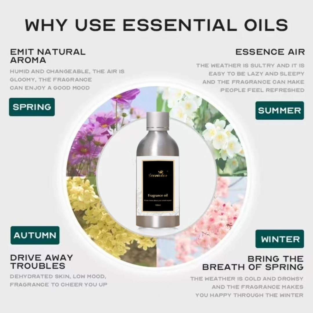 Aceite Esencial de 100ml para Hotel, fragancia de planta pura para habitación, ambientador de coche para el hogar, fragancias aromáticas para