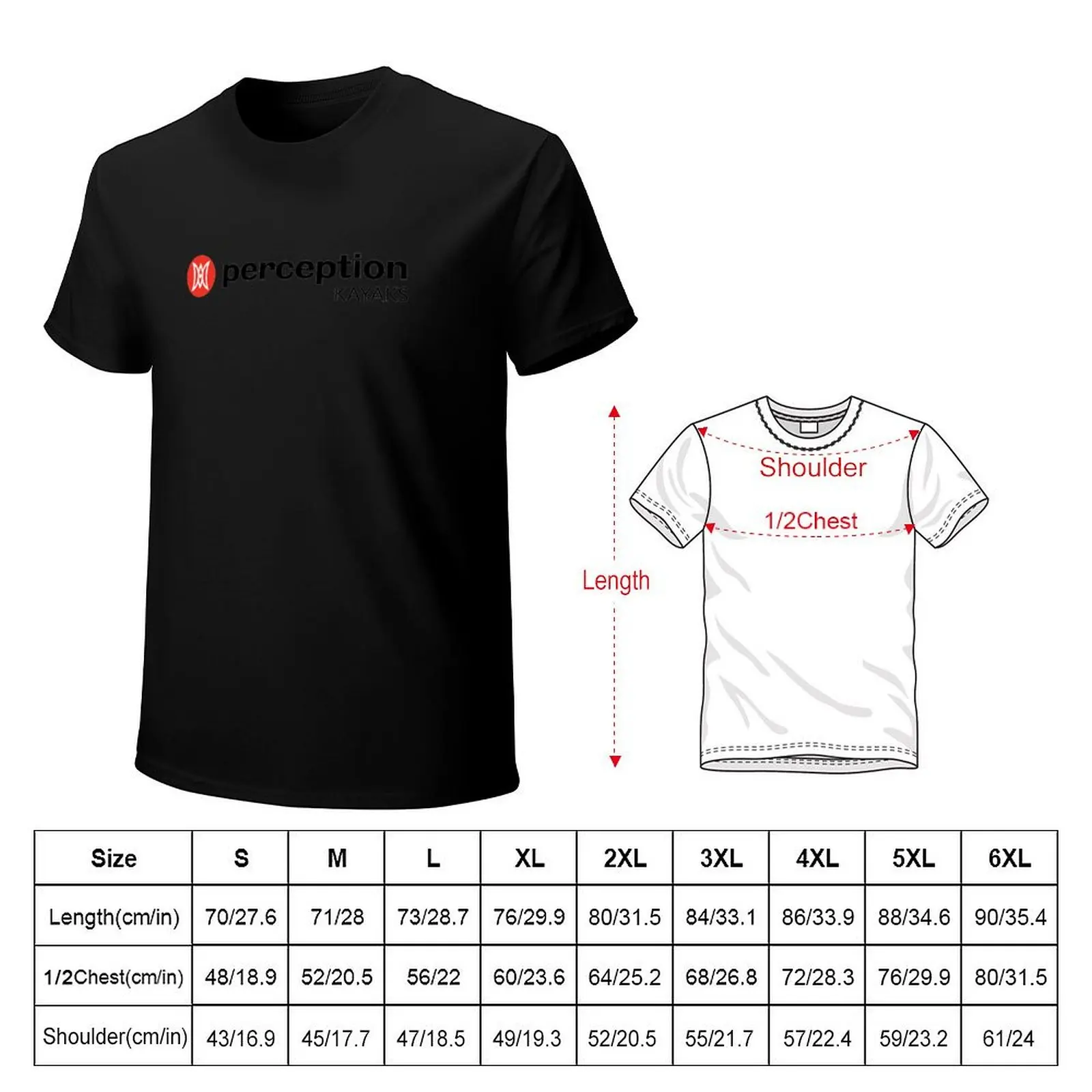 perception KAYAKS T-Shirt Simple Graphic Design T-Shirt