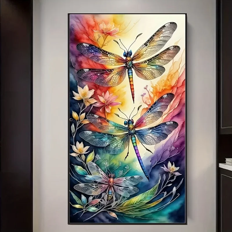 

DIY Стрекоза Алмазные Художественные Картины Набор Холст Бархат Полный Круглый Квадратный Алмаз Животное Ручная Вышивка . Домашний Декор Подарок