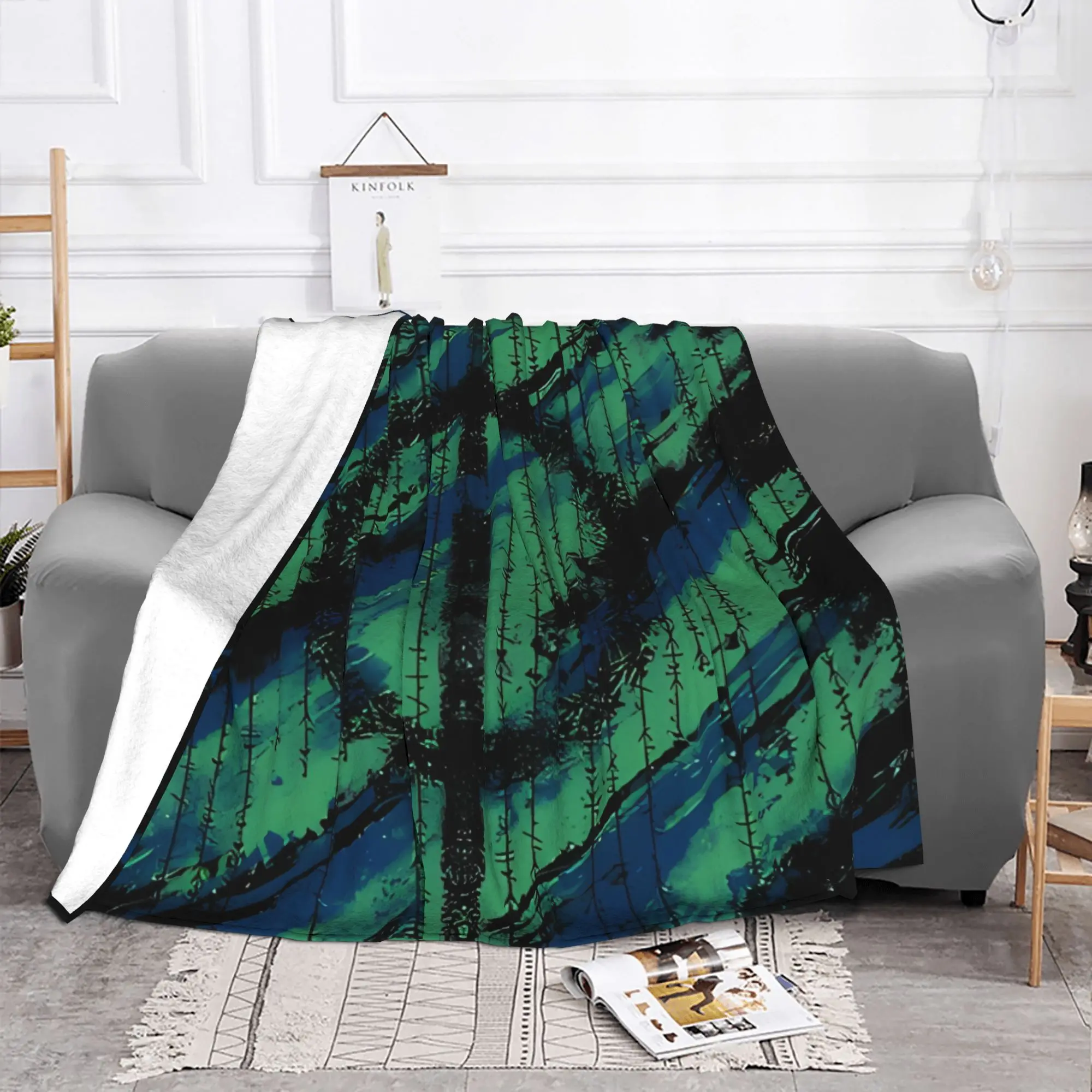 1PC Home Cute Room Decor Acid Phyrexian Writings Blanket Throw Blanket MTG Novelty Warm Blanket All Season