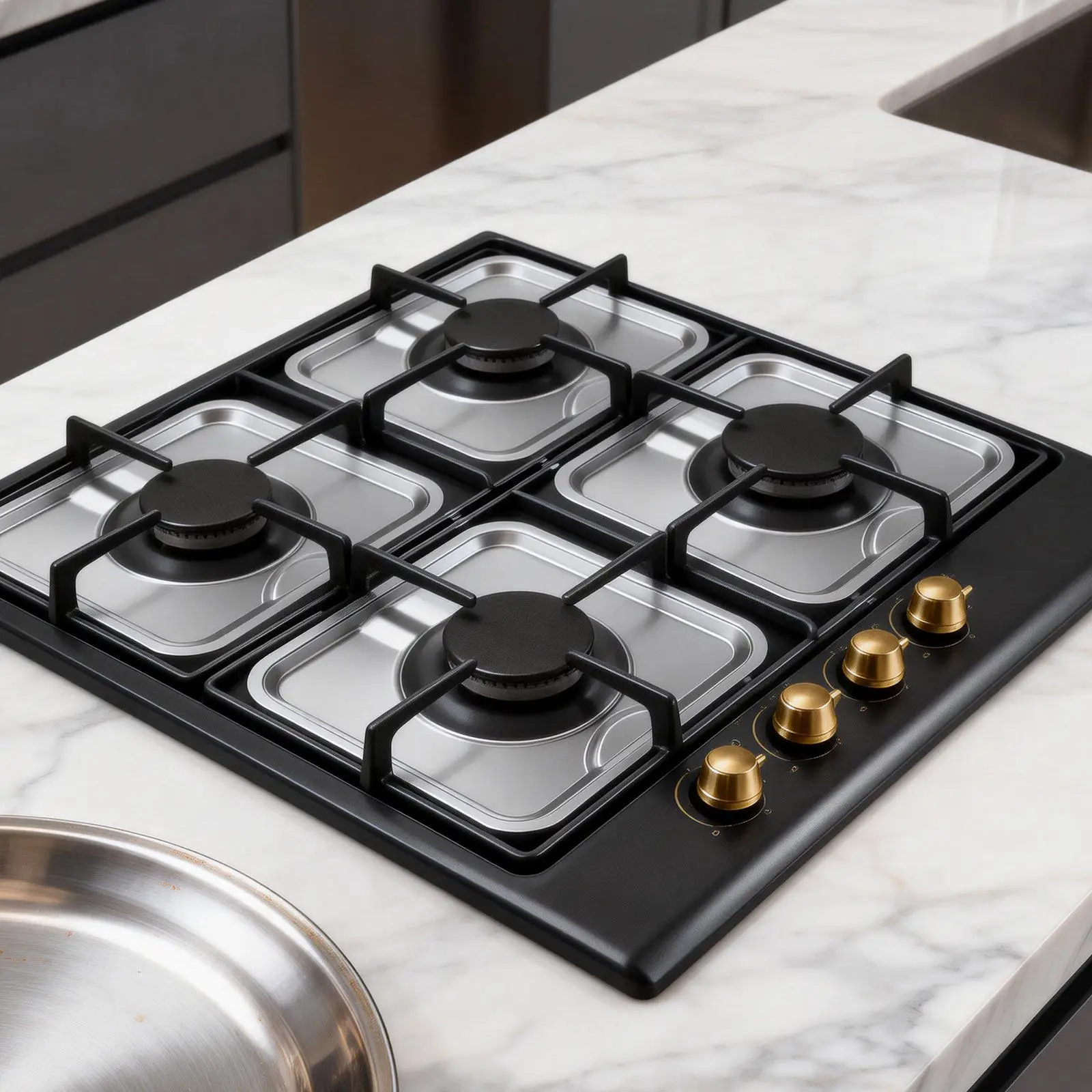 

Набор из 4 квадратных защитных решеток для газовой плиты из нержавеющей стали, подставки для сбора капель, защита от брызг масла, термостойкие, легко моются, сменные