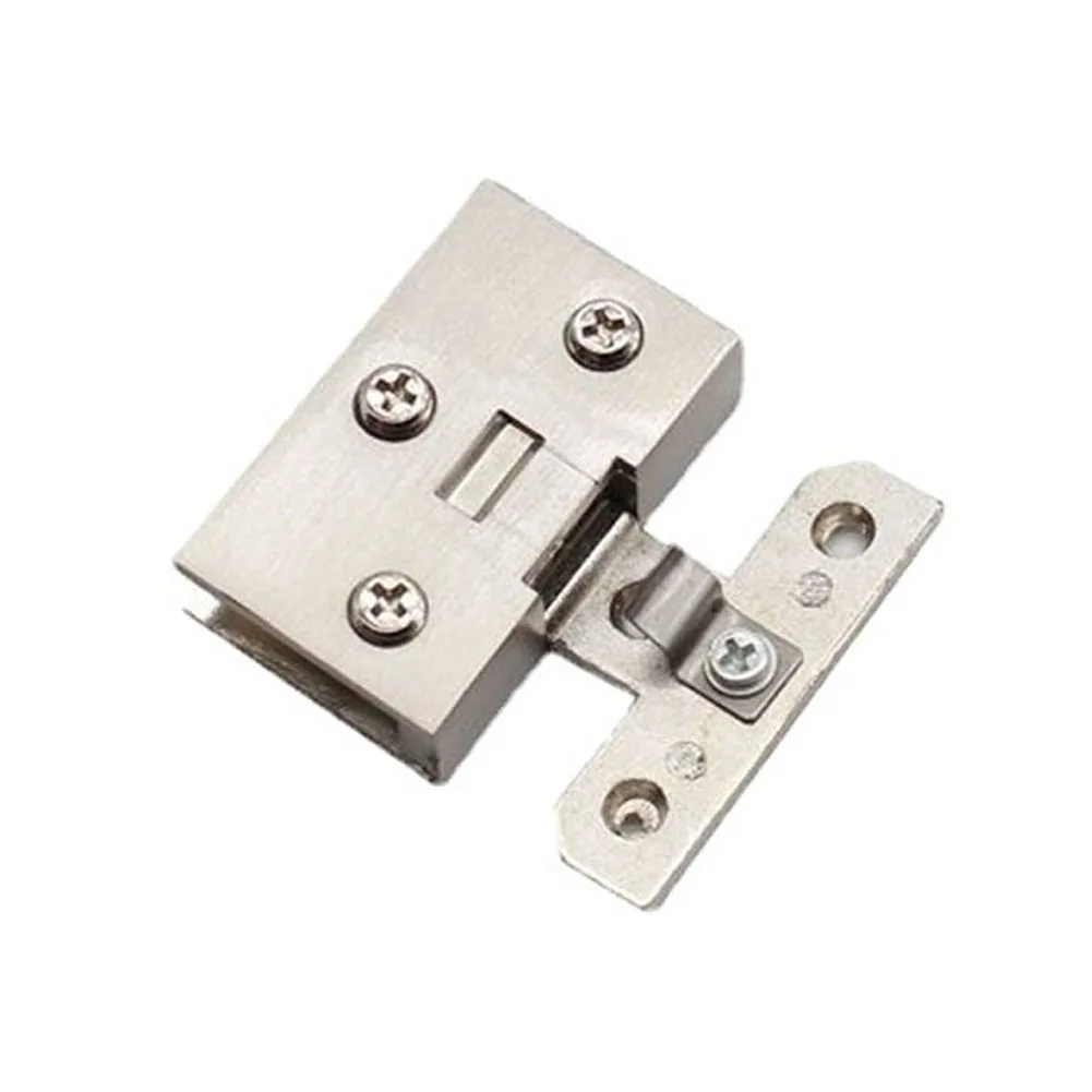 Door Hinges Glass Hinge Cabinet Glass Clips Display Cabinet Hinges Door for pivot Hinges For 4-7mm/5-10mm Glass Silver Doors