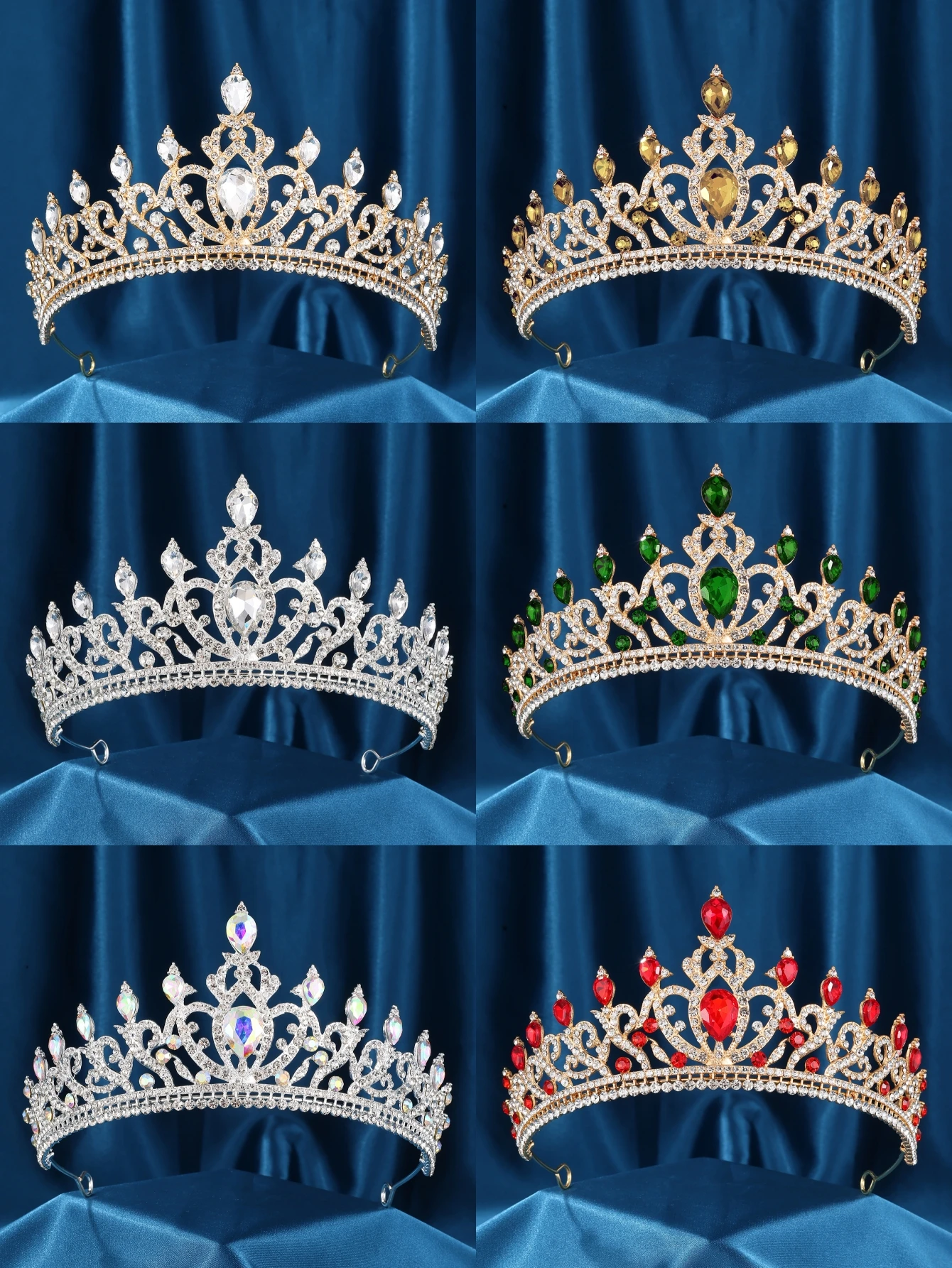 

Baroque Tiara Queen Crown for Women Bridal Wedding Tiara and Crown for Brides Crystal Princess Tiara for Girls Rhinestone Tiara