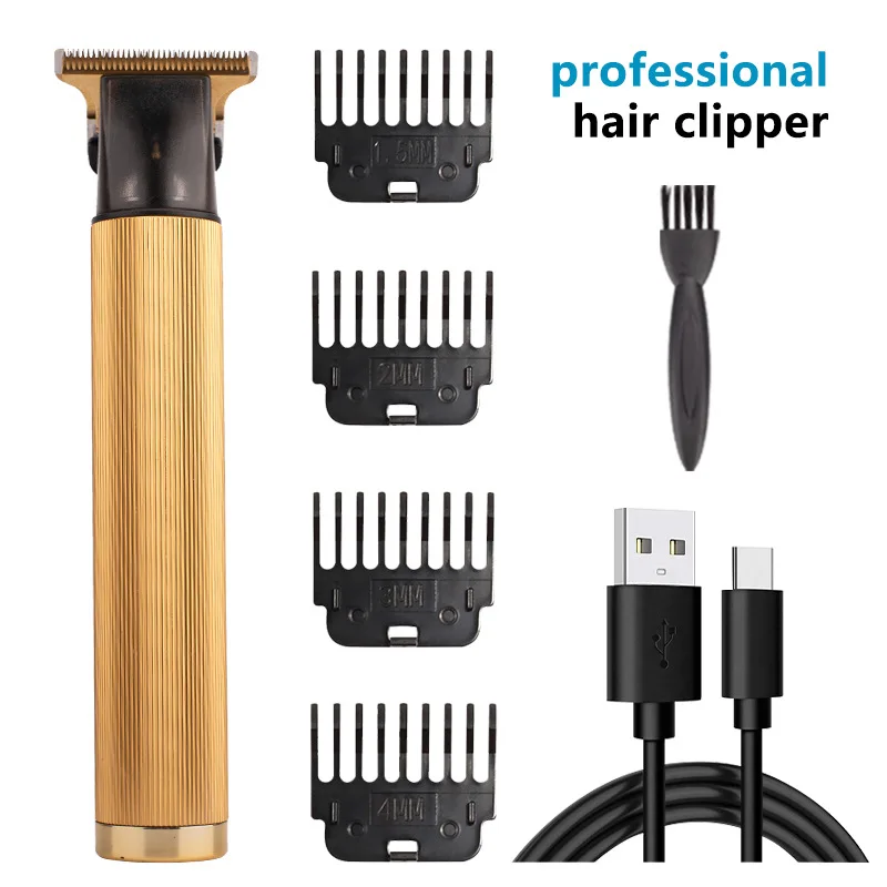 WAIKIL Professional Men's Electric Hair Clipper Oil Head Electric Push Clipper USB Charging Trimmer Haircut Carving Clipper