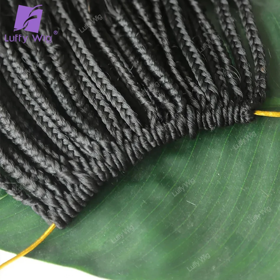 Crochet Boho Box trecce capelli treccia sintetica Pre-loop con riccioli di capelli umani capelli intrecciati Pre intrecciati per donne nere Luffywig
