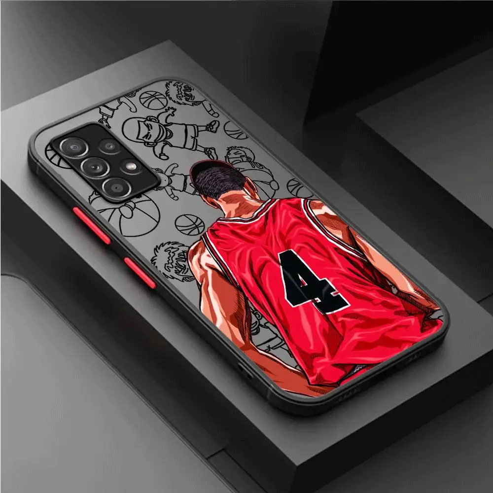 Cute Cartoon Slam Dunk Phone Case for Samsung Galaxy A52 A72 A12 A13 A21s A22 A23 A24 A33 A34 A51 A53 A54 A70 A72 A73 5G Cover