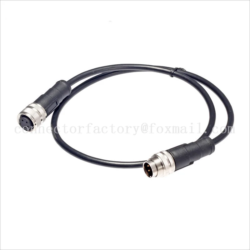 Imagem -02 - Injeção Masculina e Feminina Moldada Straight Cotovelo Plug Ip67 Cabo de Conector Impermeável M16 19 Pinos 24 Pinos Core Comprimento 1m