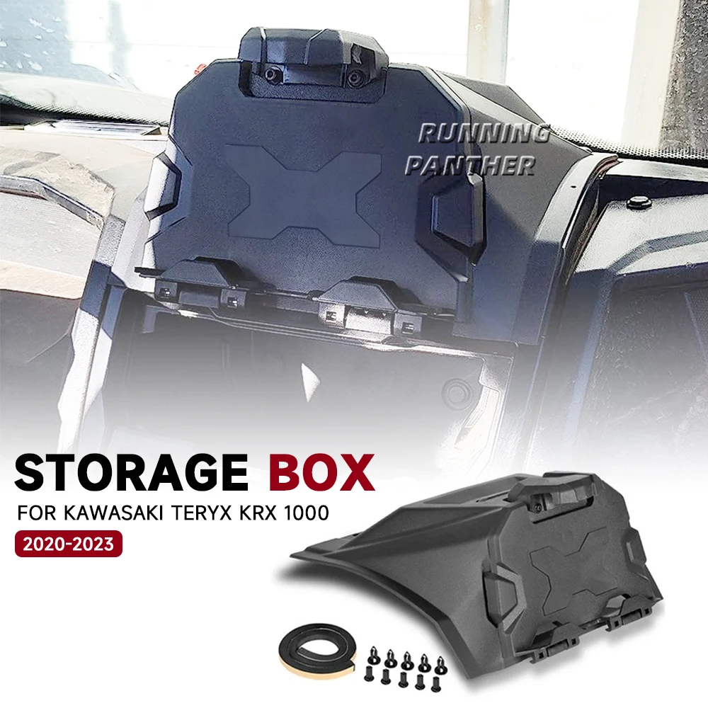 Motorcycle Accessories Storage Box For Kawasaki Teryx KRX 1000 2020-2023 Electronic Device Tablet Phone Holder Organizer Tray