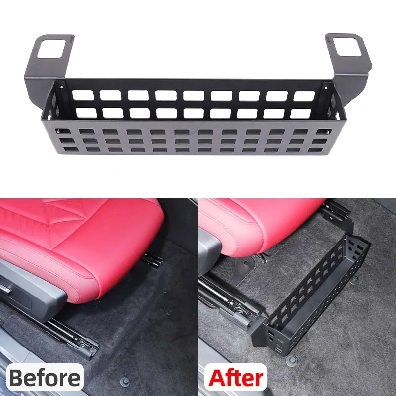 

1Pcs Aluminum alloy black For BMW X3 G45 2025+ car storage basket under passenger seat car interior modification accessories