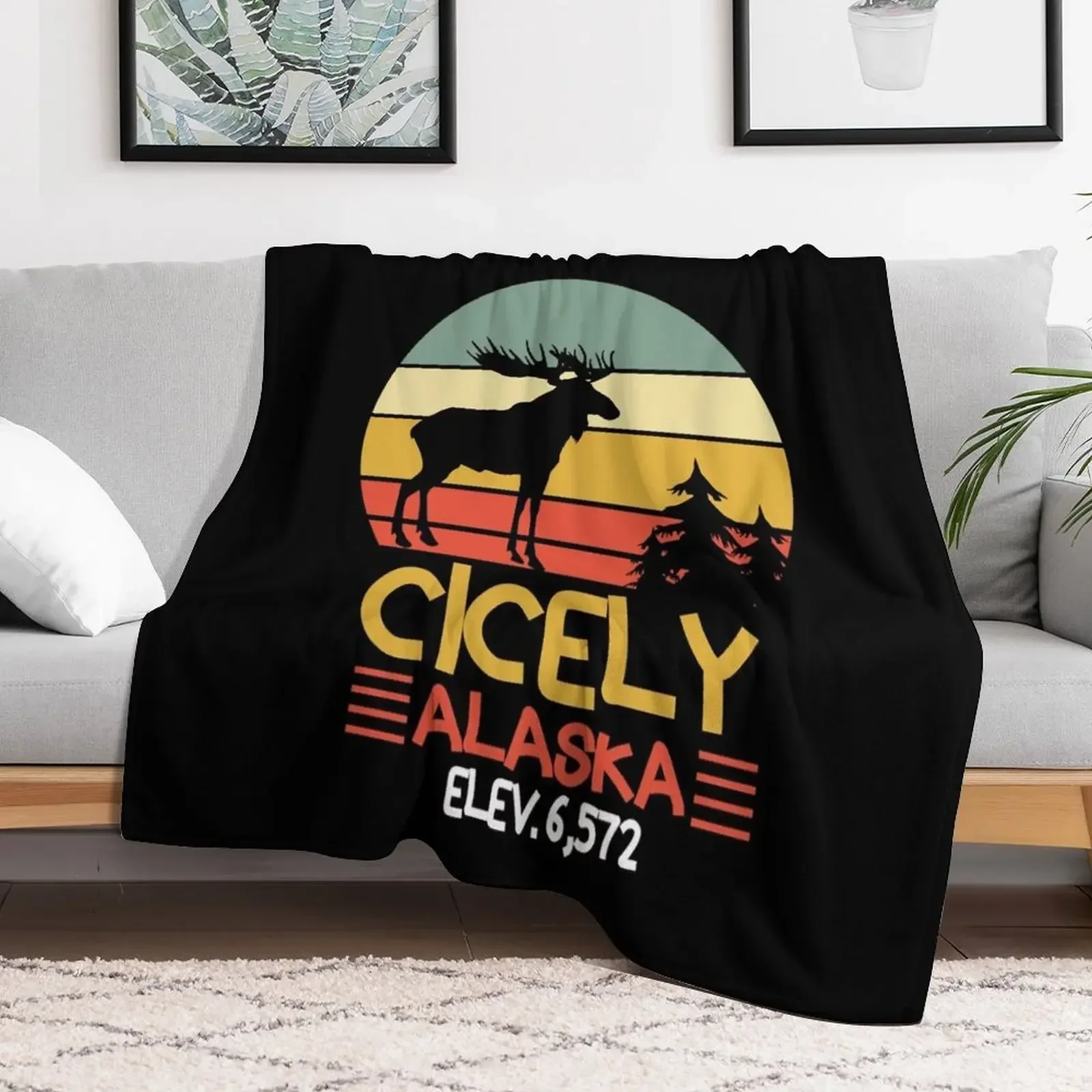 

Vintage Northern Exposure Cicely Alaska Throw Blanket Quilt Sofa Blankets