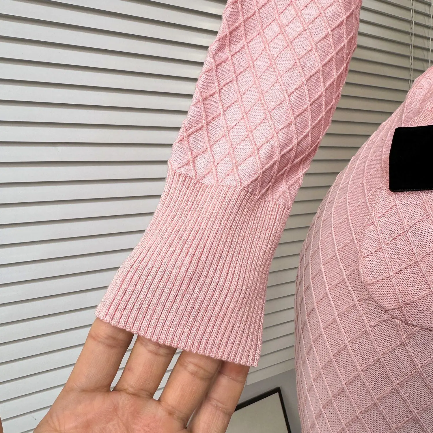 Vestidos femininos vestido de malha arco bolso cor bloqueada decote em v mangas compridas único breasted cintura cinched magro 2025 outono inverno