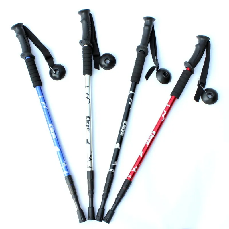 

Outdoor Folding Trekkings Pole 3-Section Portable Walking Hiking Telescopic Stick Lightweight Camping Climbing Trekking Stick