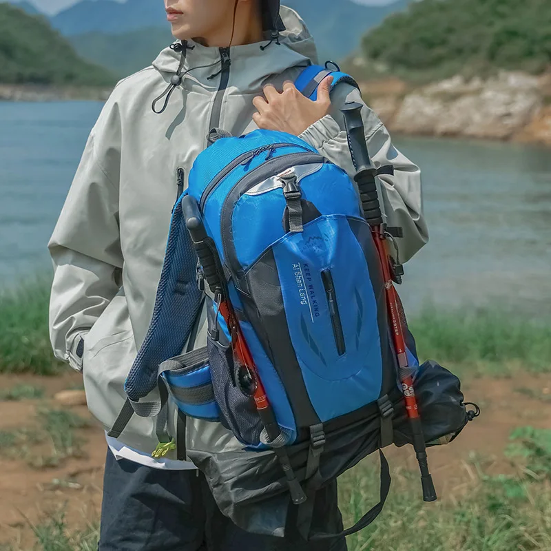 Outdoor Hiking Backpack Large Capacity Waterproof Travel Rucksack Sports Daypack for Camping Trekking Climbing Cycling Men Women