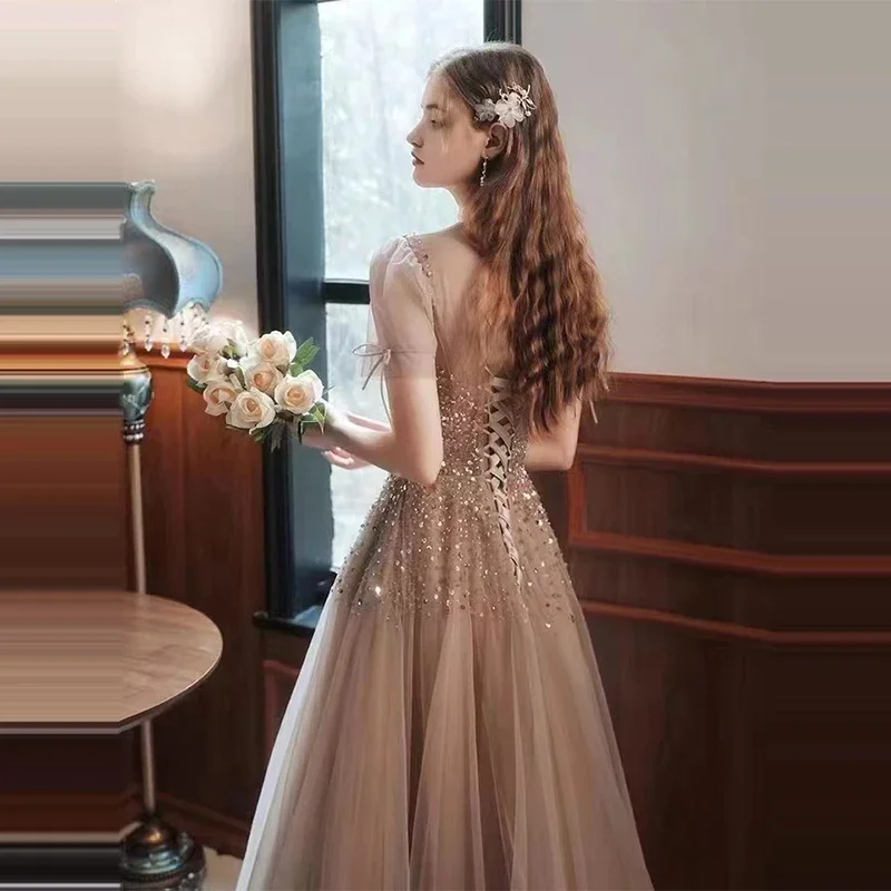 Robe de Soirée Élégante pour Femme, Tenue de Bal, Cocktail, Invité de Mariage, Tout Personnalisé, 2025