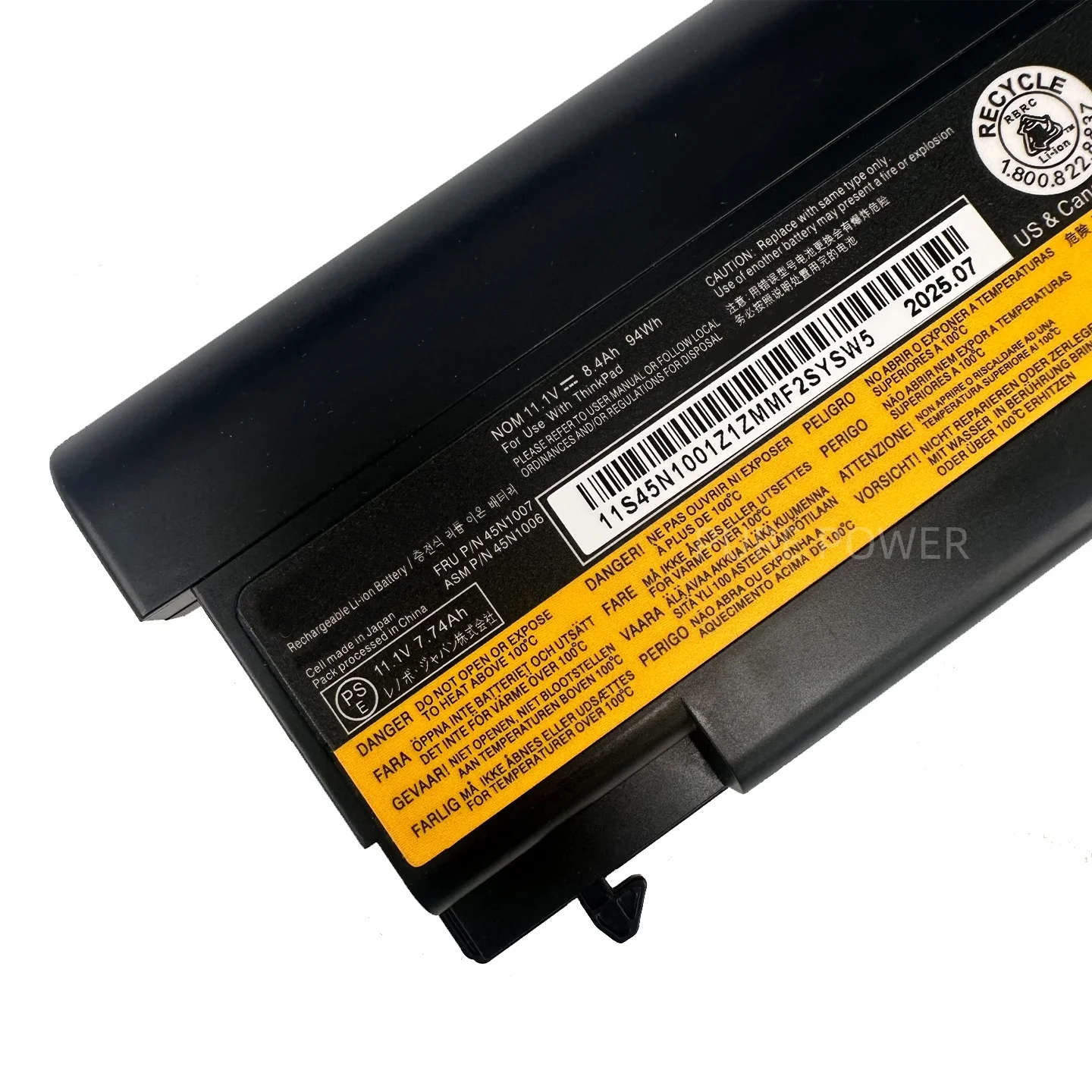 New Laptop Battery 45N1007 45N1006 11.1V 94WH 7740mAH 8.4Ah High Quality For Lenovo ThinkPad T430 T530 W530 L430 L530