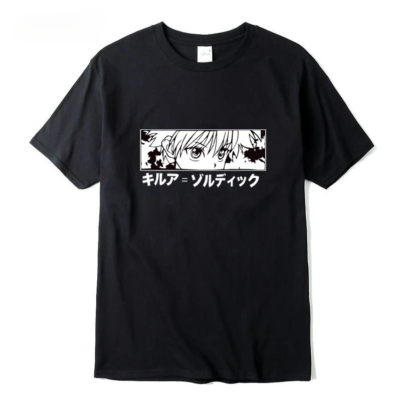 

XIN YI Men's Casual High Quality100% Cotton T-shirt Tops Kawaii Hunter X Hunter Tshirt Killua Zoldyck T-shirt Anime Tee Shirt