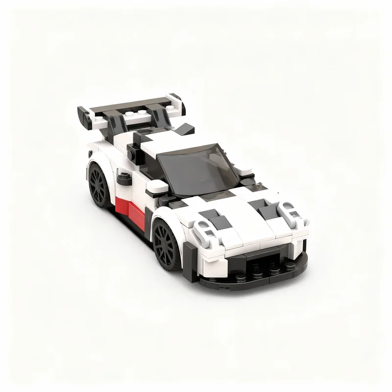 228PCS MOC City Champions Super Car Sports 911 GT3 Rs 992 6 Stud Wide Old Speed Champions Modelo Tecnológico DIY Ensamblaje Regalo Hogar