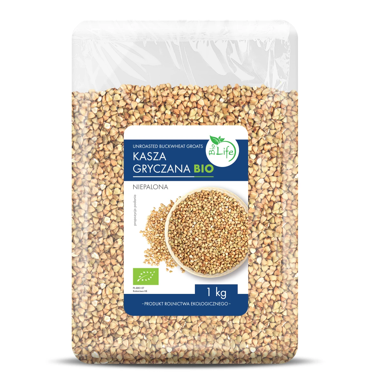 BIOLIFE trigo sarraceno orgánico no tostado, BIO, 1 kg