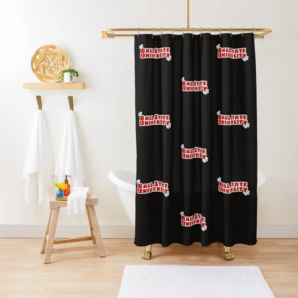 

Ball State University Shower Curtain For Bathroom Shower Anti-Mold Waterproof Shower Curtain