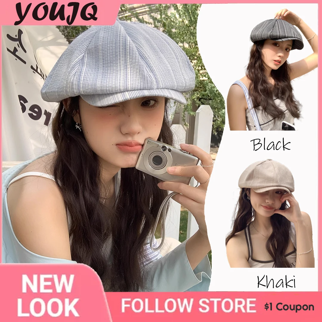 Harajuku Vintage Caps Golf Driving Sun Flat Cabbie Cap Peaky Blinder Hats for Women Summer Spring Autumn Clouds Hat Beret Homme