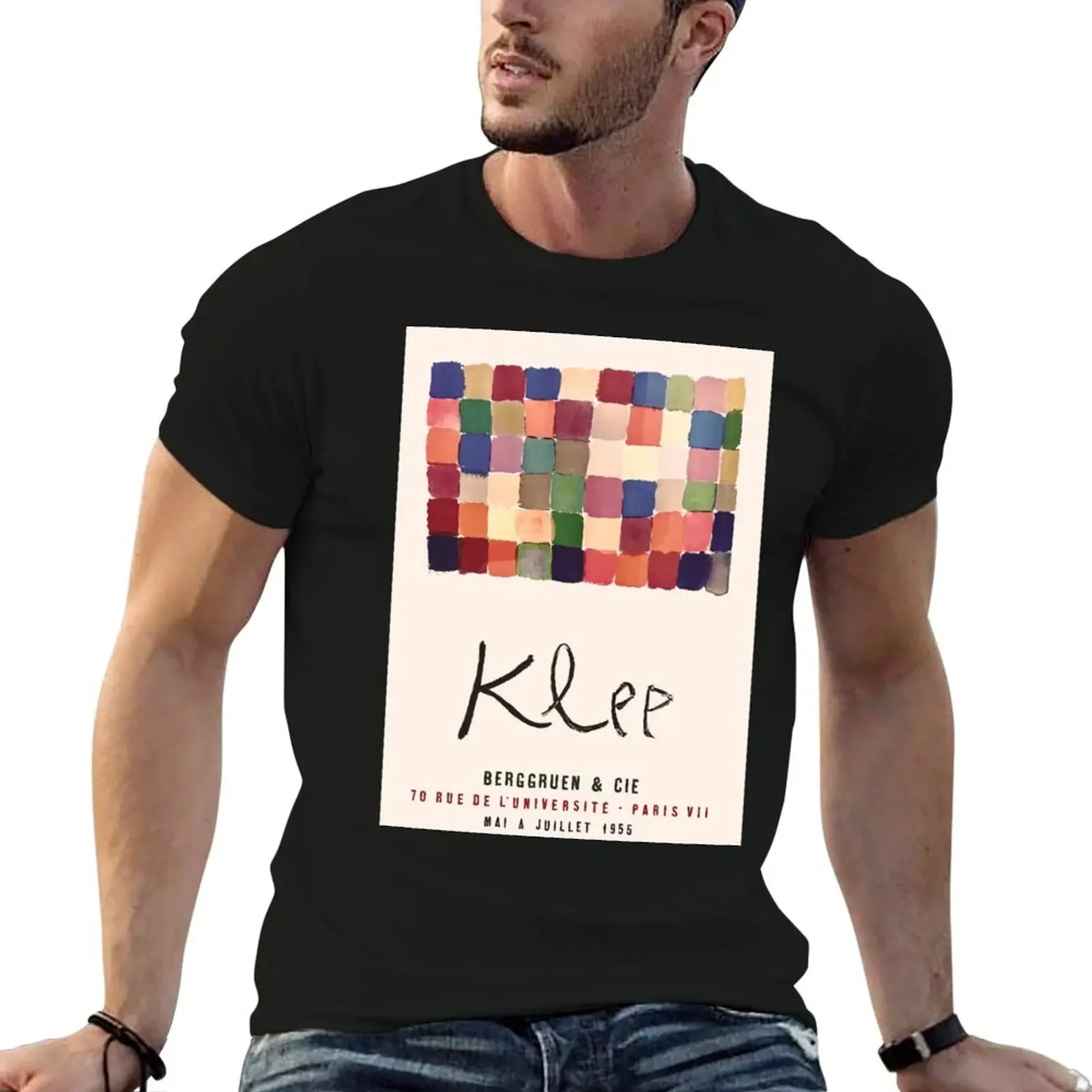 Paul Klee - Exhibition poster 1955 T-Shirt plus size clothes sweat vintage anime shirt t shirts men