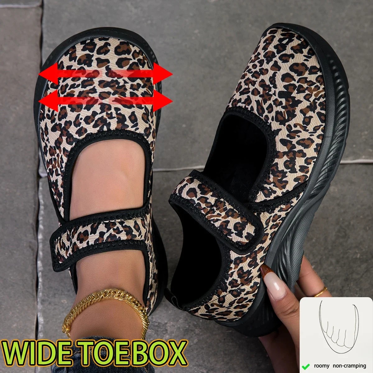 New Women Casual Orthopedics Wide Feet Swollen Shoes Women Thumb Eversion Adjusting Soft Comfortable Diabetic Shoe Walking Shoes