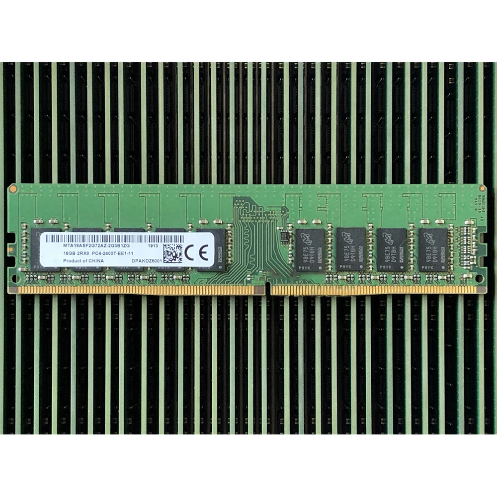 1PCS RAM 16G 16GB 2RX8 PC4-2400T DDR4 2400 DDR4 ECC For MT Server Memory MTA18ASF2G72AZ-2G3B1ZG