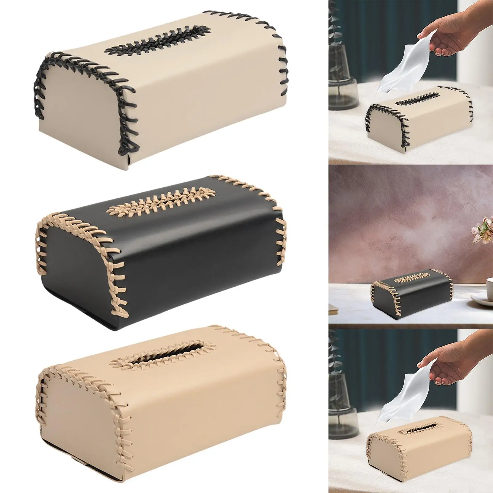 

Tissue Box Compact Decor Tissue Storage Box for Coffee Table Bedside Bedroom