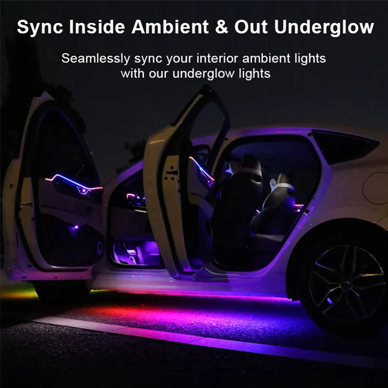 Factory Custom Ambient Lighting Easy Install Symphony Universal Car Interior RGBIC LED Ambient Strip Light Kit for Car view 5